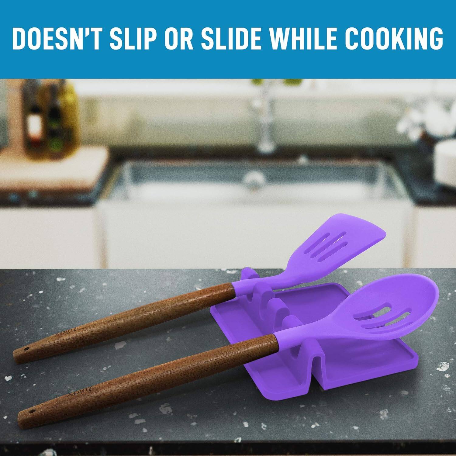 DOESN'T SLIP OR SLIDE WHILE COOKING
