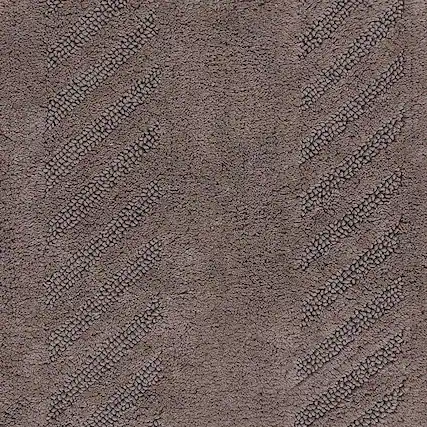 Front. Knightsbridge - Knightsbridge Diagonal Racetrack Reversible Bath Rug - 100% Cotton - Stone Color - Stone.