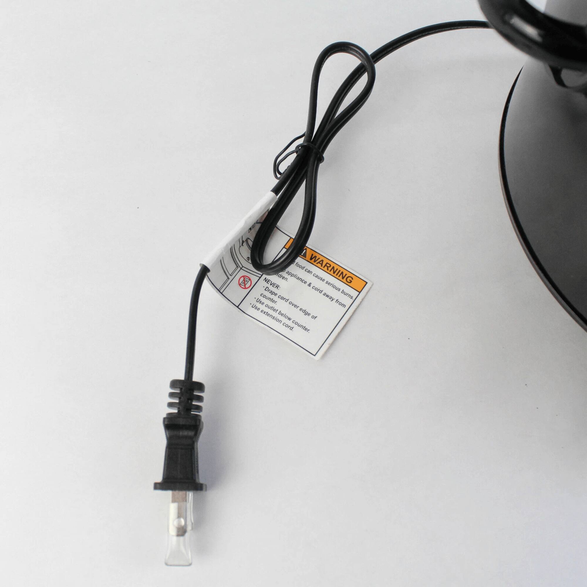 food WARNING can V Aen appliance sause NEVER: & sord derious Drape away bura Wse counter card Use suliet eover fom extension below edge e cord counter

food can cause serious burns. NEVER: - Drape appliance cord over edge of counter. - Use extension cord below counter.