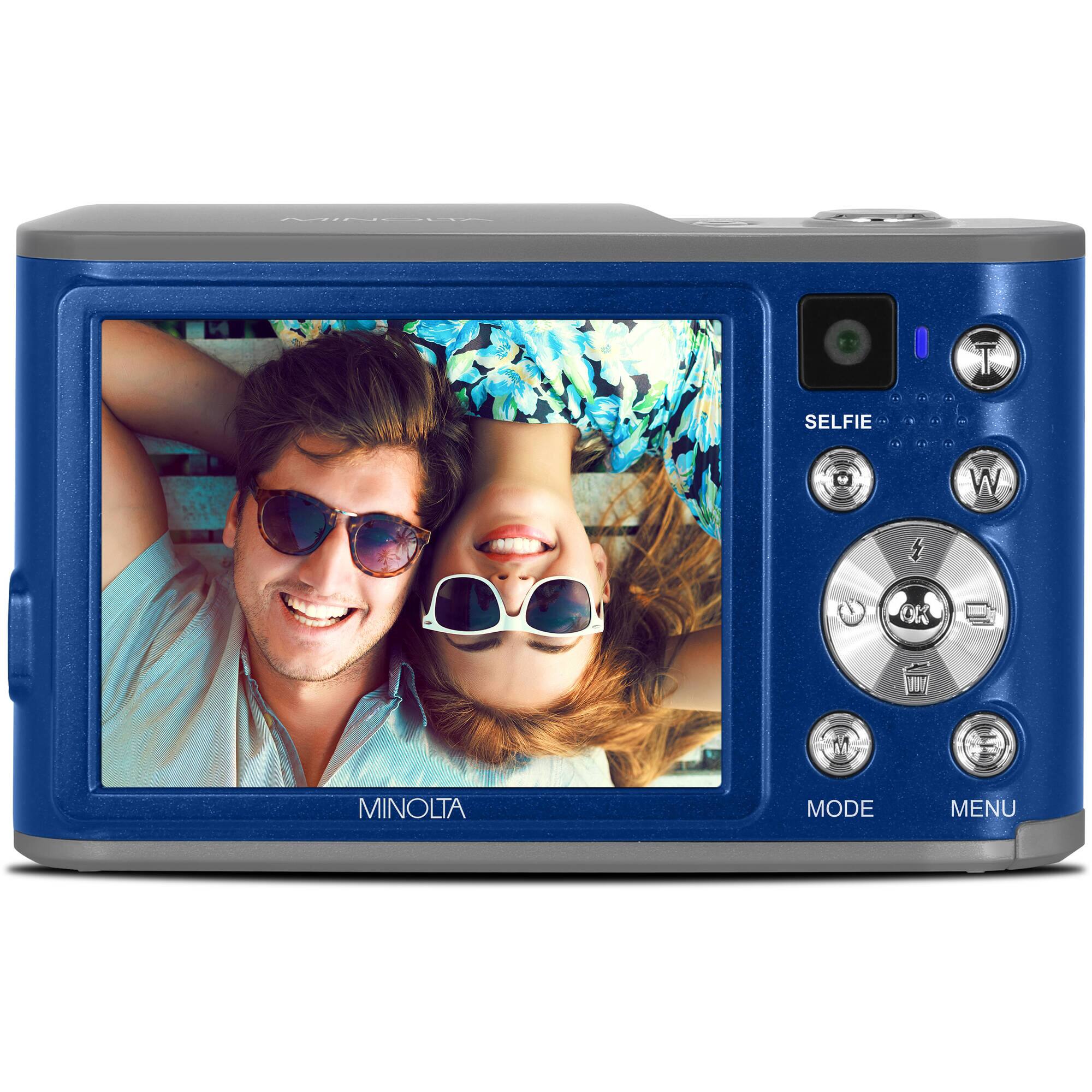 SELFIE W & OK MINOLTA MODE MENU