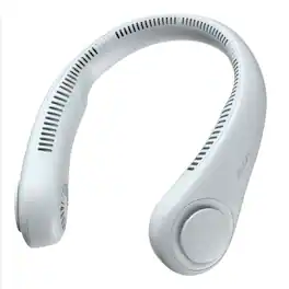Jisulife - Portable Neck Fan with 4000mAh battery & 16H Cooling, 3-Speed, USB Rechargeable, Hands Free design - Gray