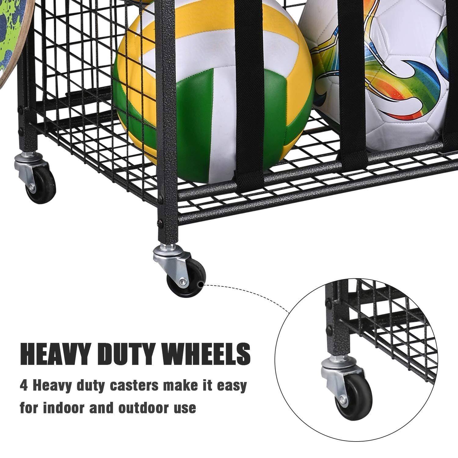 HEAVY DUTY WHEELS  
4 Heavy duty casters make it easy for indoor and outdoor use
