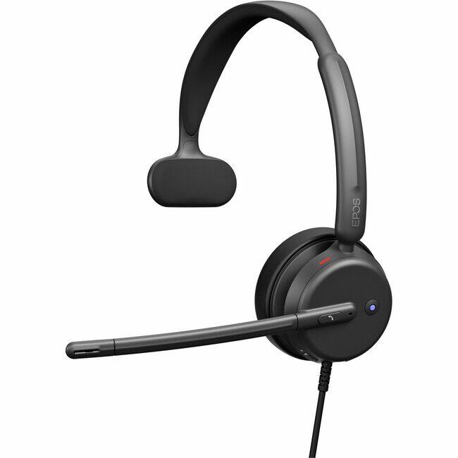 Front. EPOS - EPOS IMPACT 430T Headset - Microsoft Teams Certification - Mono - USB Type C - Wired - 32 Ohm - 20 Hz to 20 kHz - On-ear - Black.
