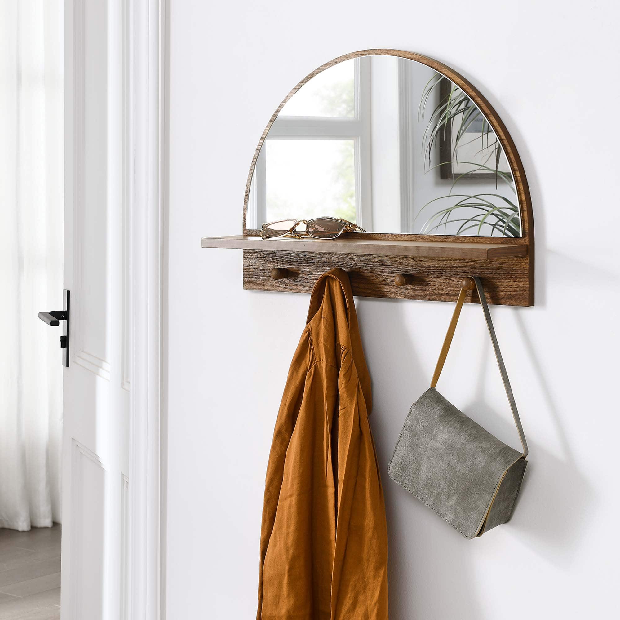 Moonbeam Arched Mirror by Modway - Walnut