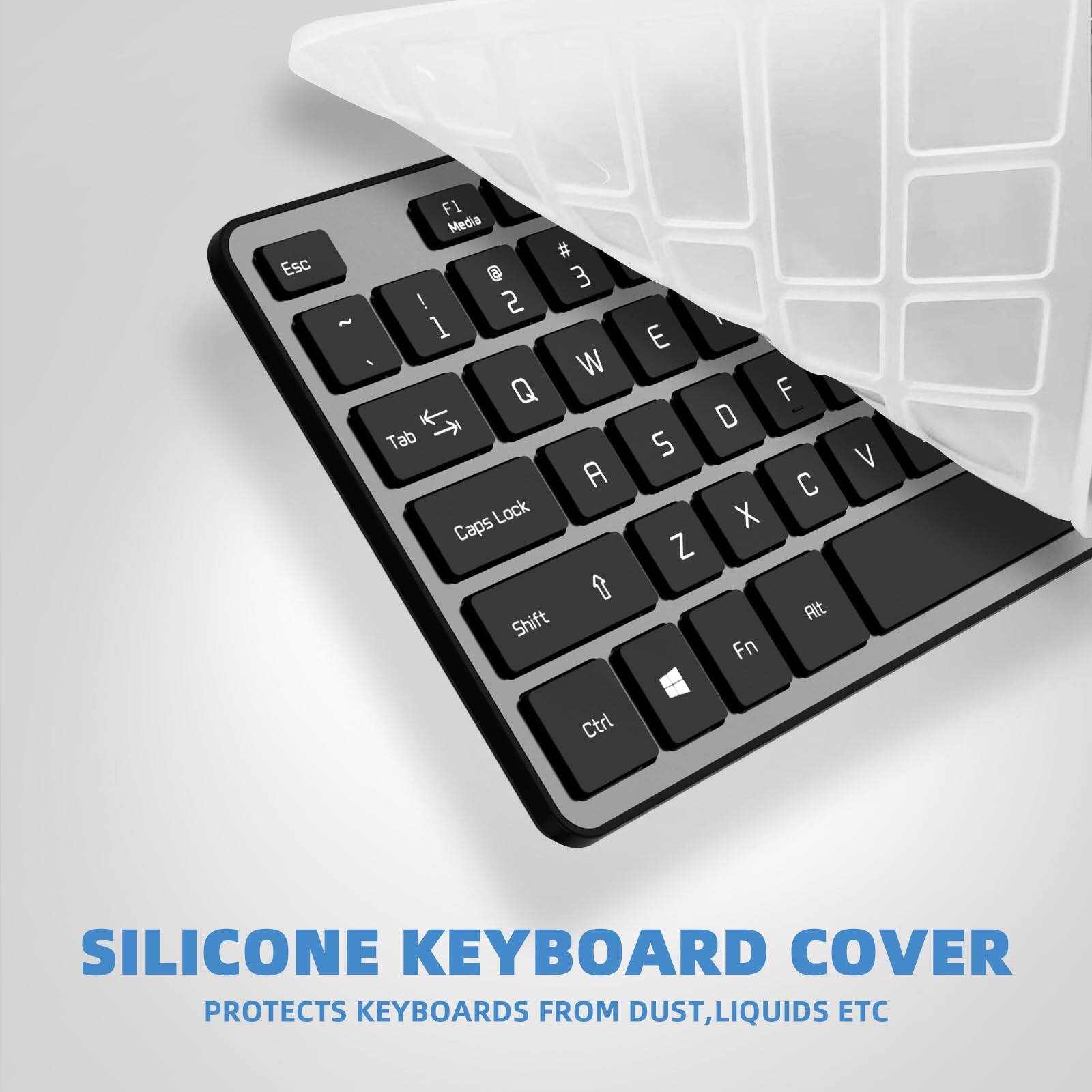 SILICONE KEYBOARD COVER  
PROTECTS KEYBOARDS FROM DUST, LIQUIDS ETC