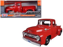 1956 Ford F-100 Pickup 1/24 Diecast Model Car by Motormax - Red