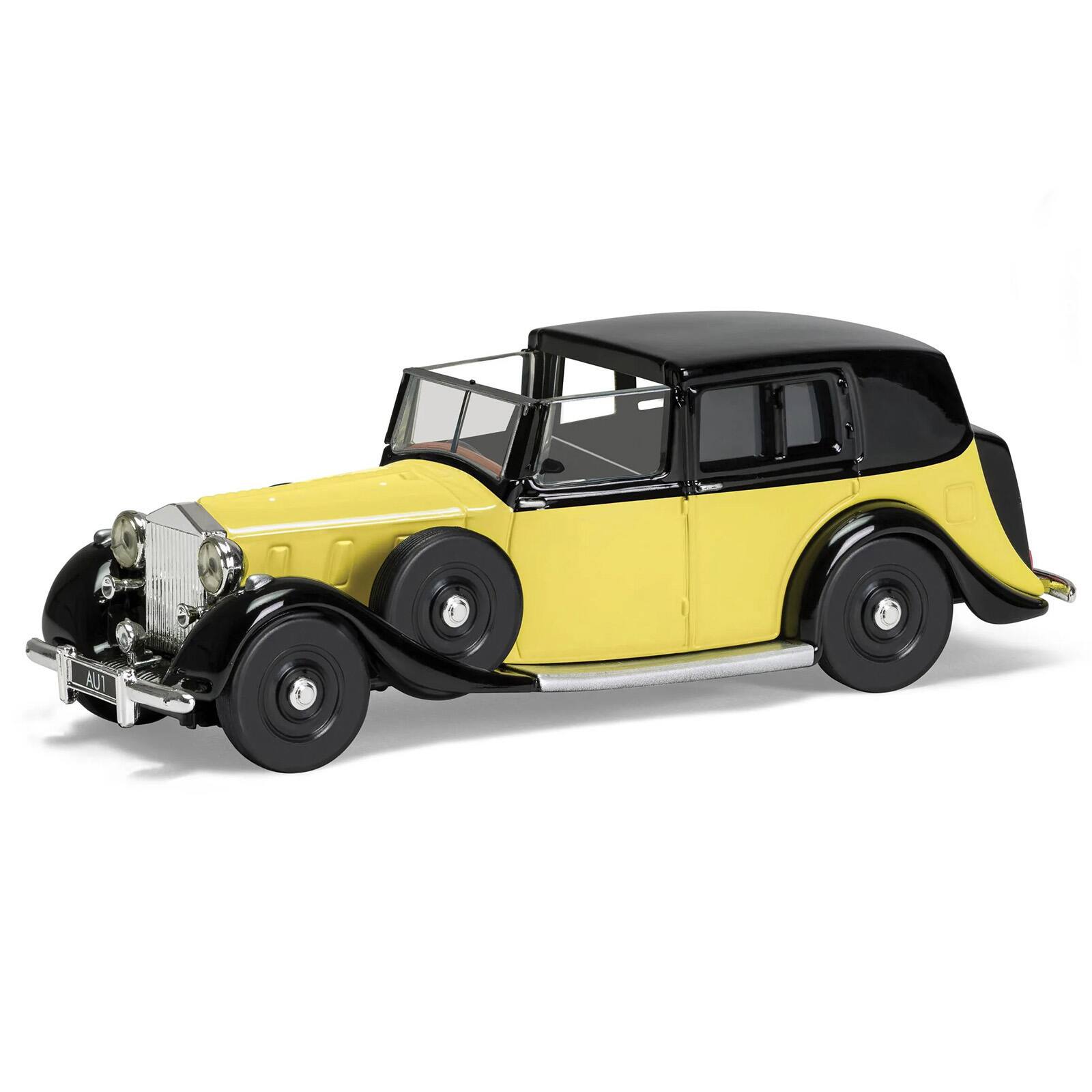 Alt View 3. Corgi - Rolls Royce Phantom III Sedanca de Ville Yellow with Black Top James Bond 007 "Goldfinger" (1964) Movie Model by Corgi.
