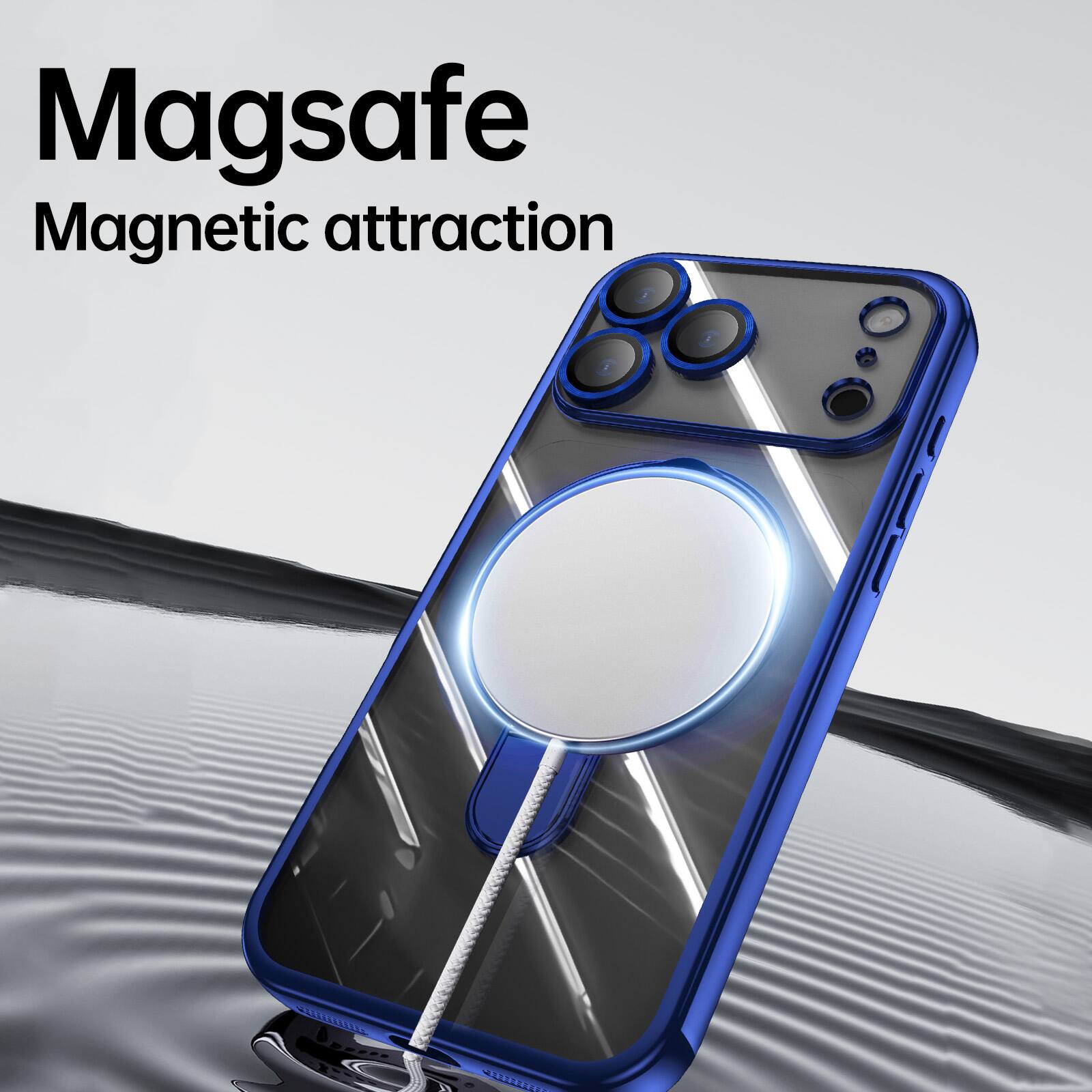 Magsafe  
Magnetic attraction