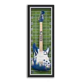Sporticulture - Indianapolis Colts 14" x 37" Framed Electric Guitar Print - Green
