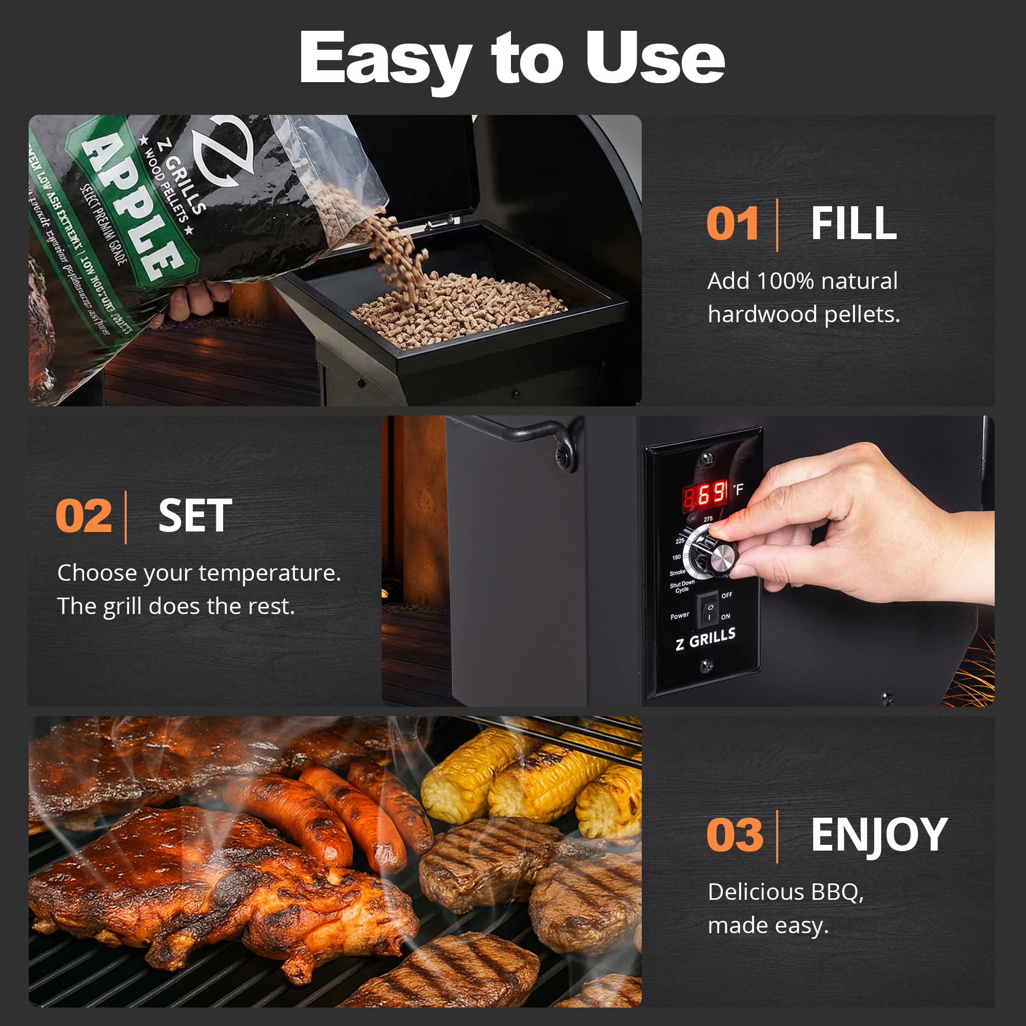 Z GRILLS BBQ Master 567 sq. in. Pellet Grill and Smoker, 8 in 1