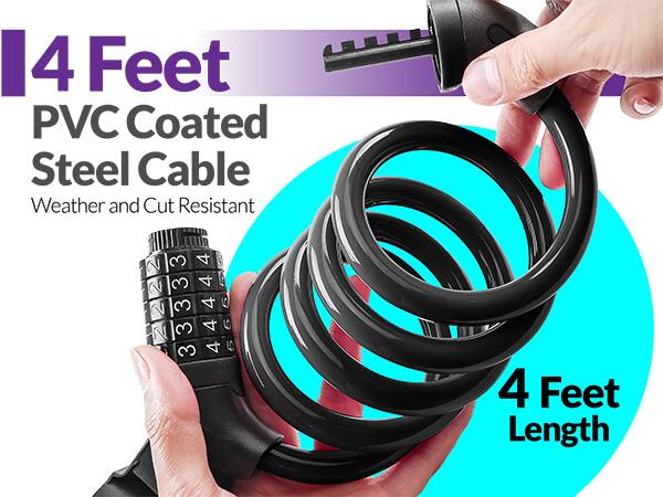 4 Feet PVC Coated Steel Cable Weather and Cut Resistant 3 4 V 2 3 4 3 4 L2 2 3 4 L N 3 4 LO 4 Feet Length