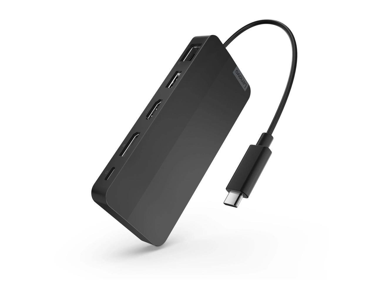 Alt View 3. Lenovo - Lenovo USB-C Dual Display Travel Dock with Adapter.