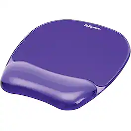Fellowes - Crystals Gel Mouse Pad/Wrist Rest Combo, Non-Skid Base - Purple