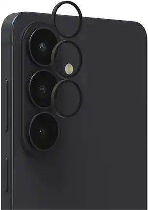 Front. ZAGG - InvisibleShield Glass Elite Anti-Reflective Lens Protector for Samsung Galaxy S26+ - Black.