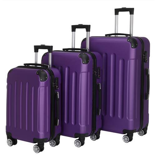 Alt View 7. Winado - 20"/24"/28" 3-Piece Hardshell Carry-On Luggage Set, Lightweight ABS Suitcase with Spinner Wheels & TSA Lock - Purple.