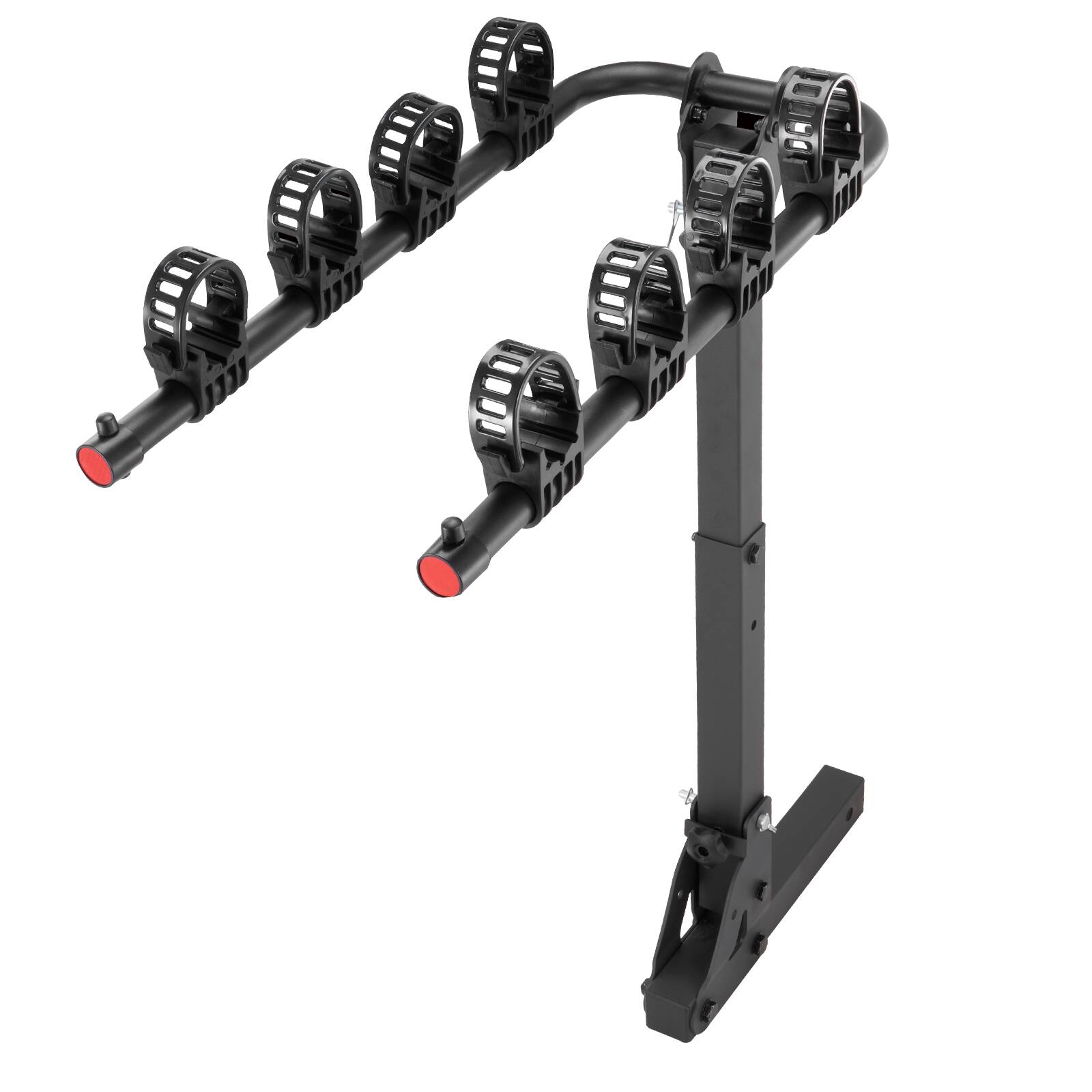 Alt View 5. VEVOR - Hitch Mount Bike Rack, 4-Bike Carrier Rack, 150 LBS Capacity Bike Rack Hitch for 2-inch Receiver, for Car, SUV, Truck - Black.