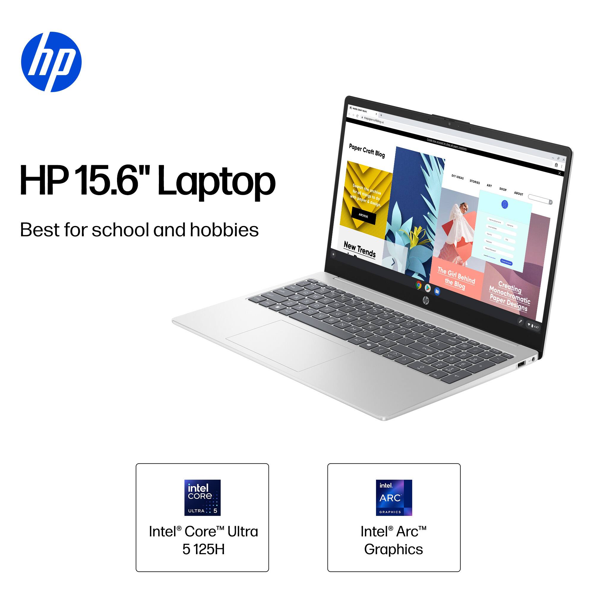 HP 15.6" Laptop  
Best for school and hobbies  

Intel® Core™ Ultra 5 125H  
Intel® Arc™ Graphics