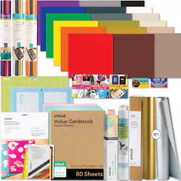 Cricut - Ultimate Materials, Vinyl Rolls and Accessories Bundle for Explore Air & Maker, 150+ Piece