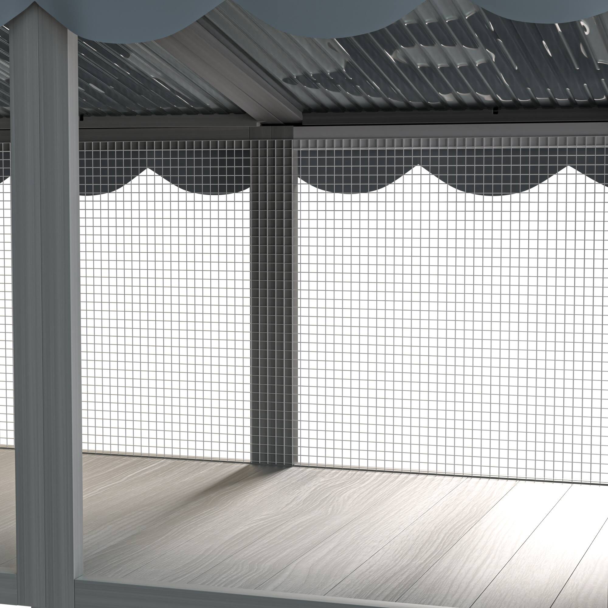Alt View 7. Siljoy - Cat Window Catio, Expandable Wooden Enclosure with Wire Mesh, Waterproof Roof, for Indoor Cats.
