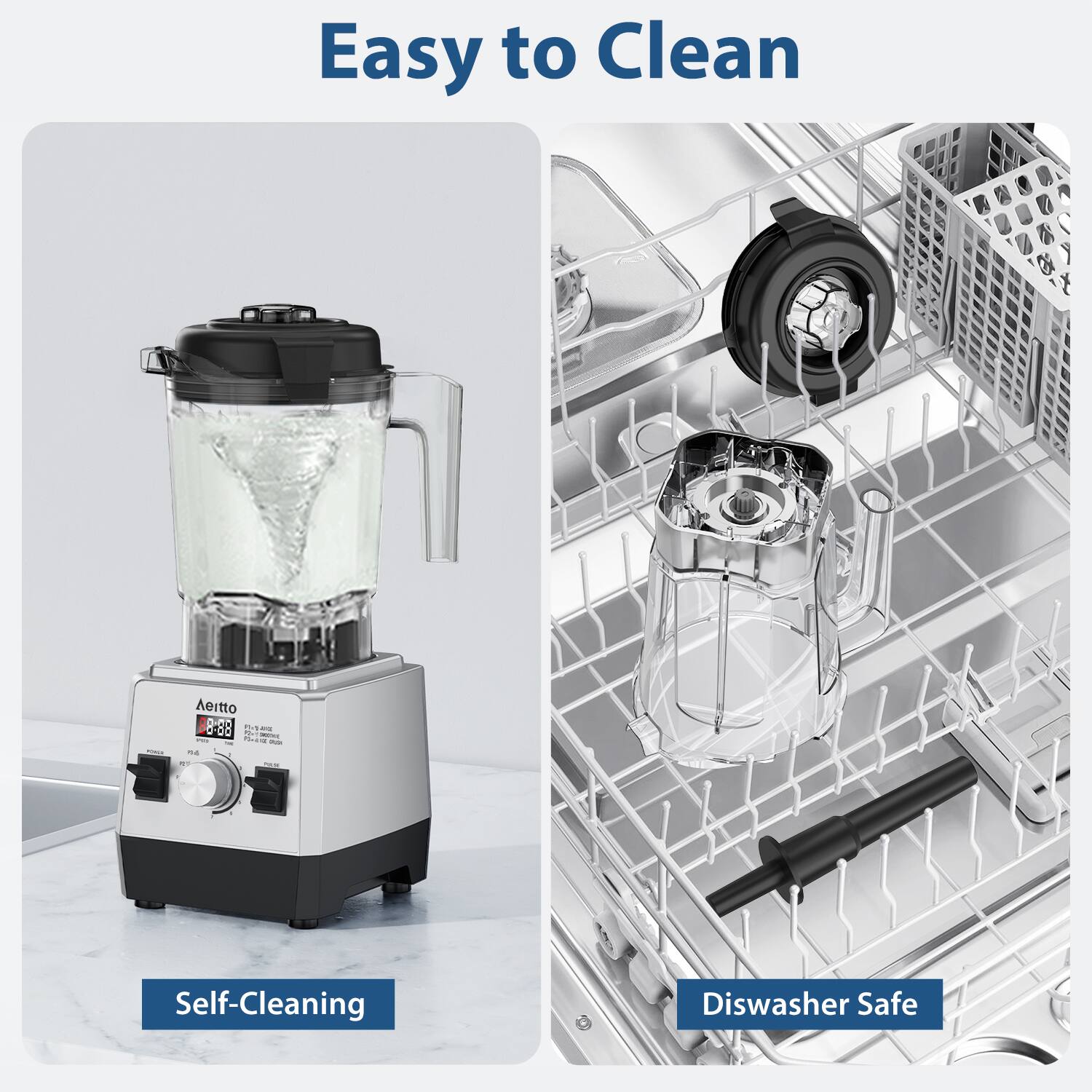 Easy to Clean  
Aeitto 8-88  
Self-Cleaning  
Diswasher Safe