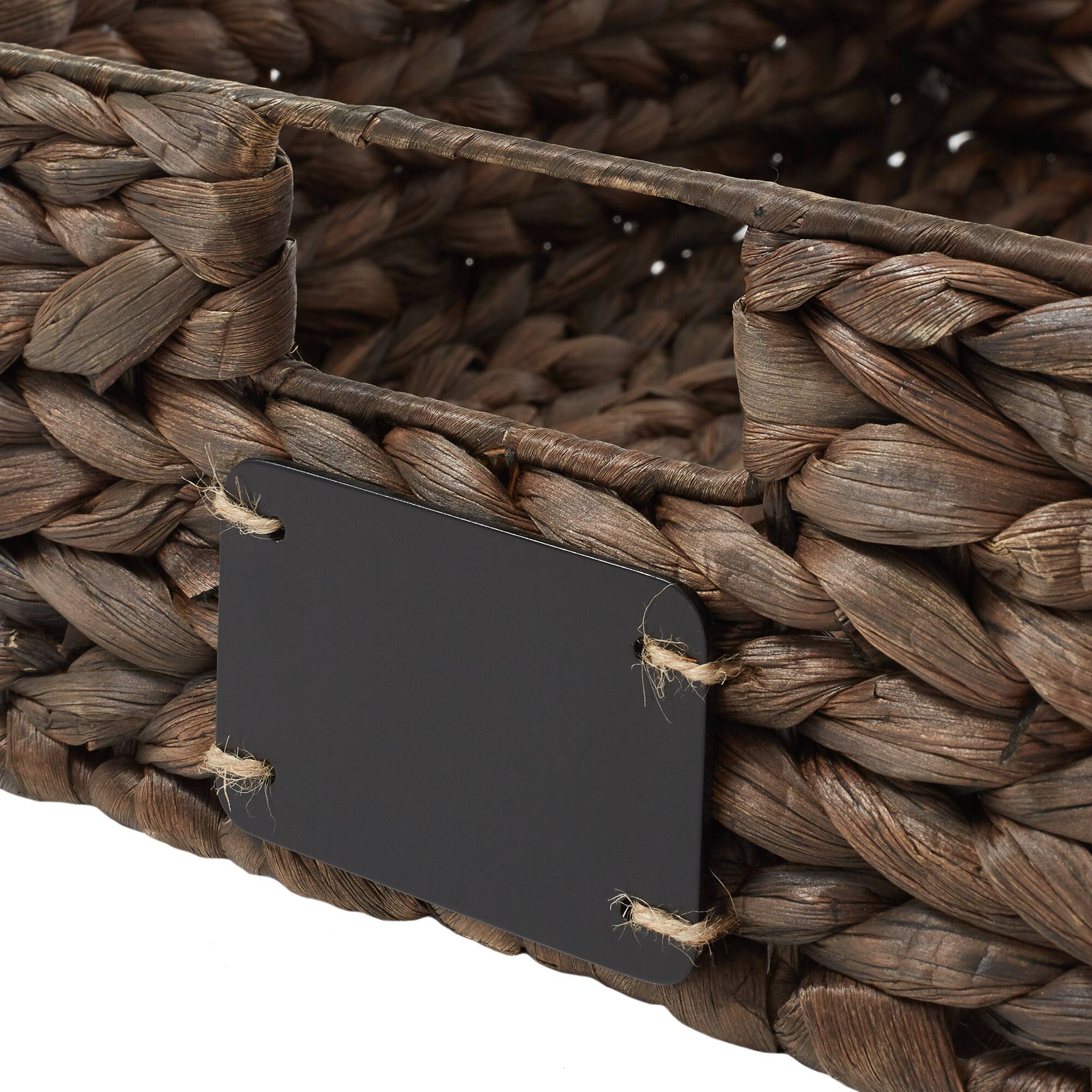 Alt View 4. Casafield - Water Hyacinth Pantry Storage Basket Organizer Bins - Espresso - Hyacinth.