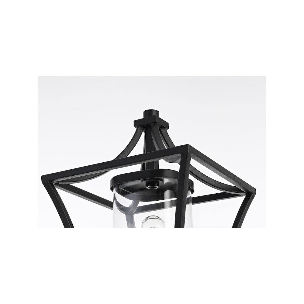 Back. Elegant Lighting - Belgrade 7 inch Outdoor Pendant in Black - Black.