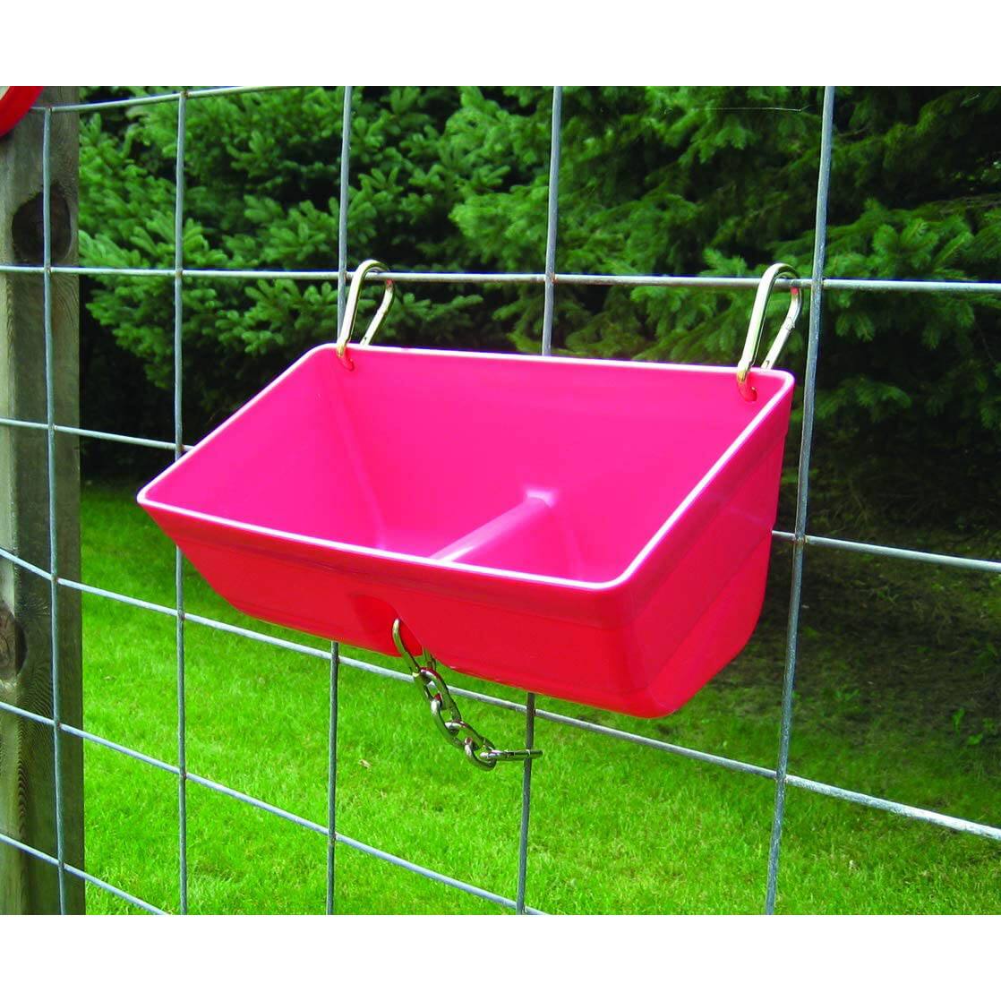 Alt View 10. Little Giant - Little Giant 9 Quart Heavy Duty Feed Trough Bucket Fence Feeder, Red (2 Pack) - Red.