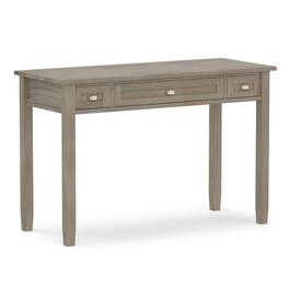 Simpli Home - Banting 72 inch Wide Solid Wood Mid Century Wide Desk - Medium Saddle Brown