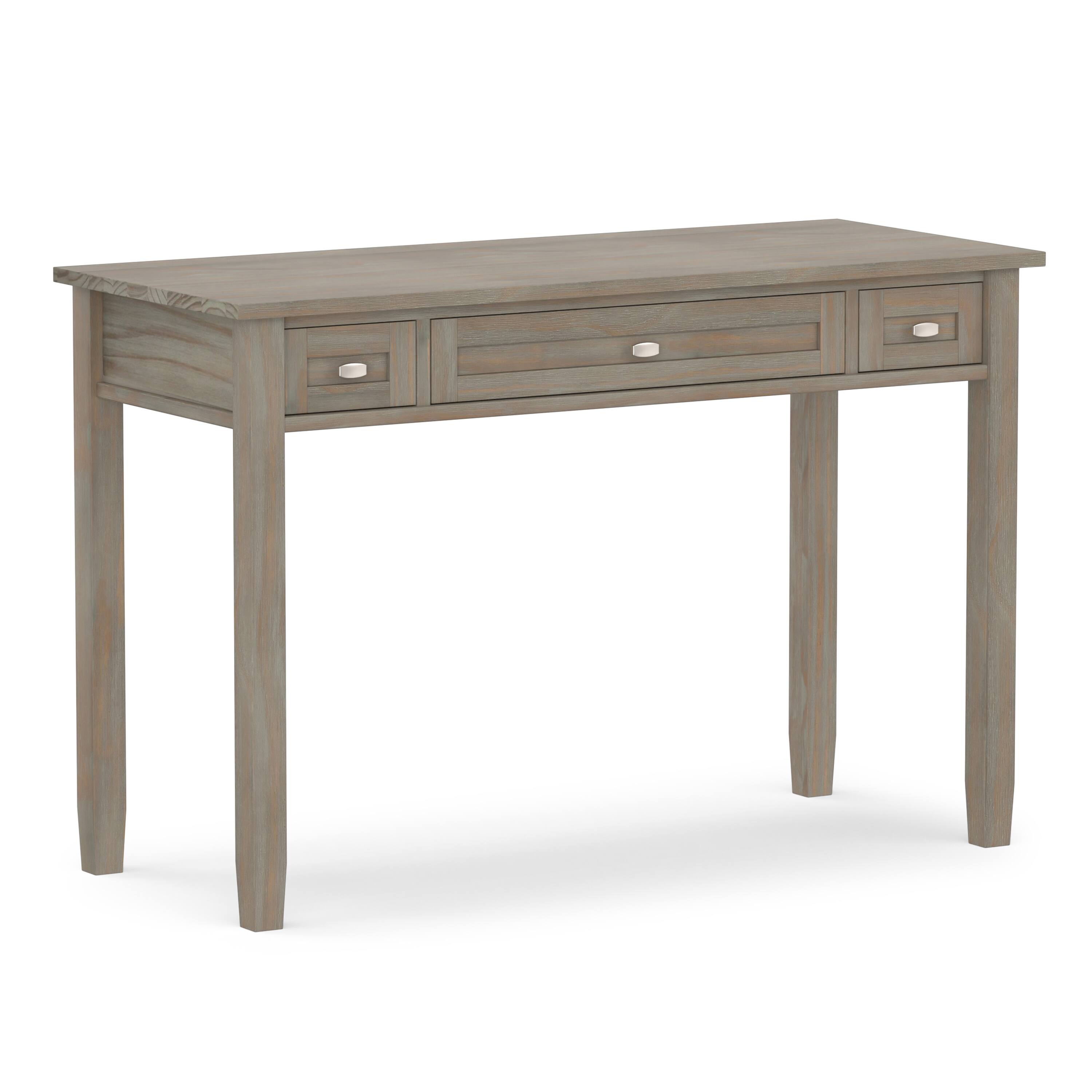 Simpli Home - Banting 72 inch Wide Solid Wood Mid Century Wide Desk - Medium Saddle Brown