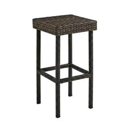 Outdoor Escape - Wicker Bar Stools Set of 2 with Patio Seating for Outdoor Gatherings - Brown