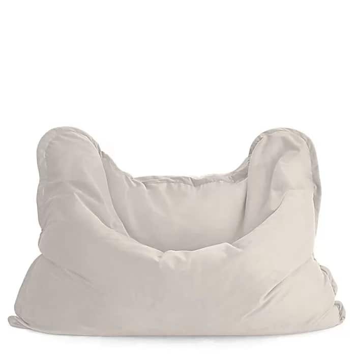 Lotus Lounge Chair - Mini Velvet Rectangular Bean Bag Cover - 43" x 55" - Ivory