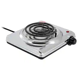 Better Chef - 1000 Watt Single Element Electric Countertop Range - Silver