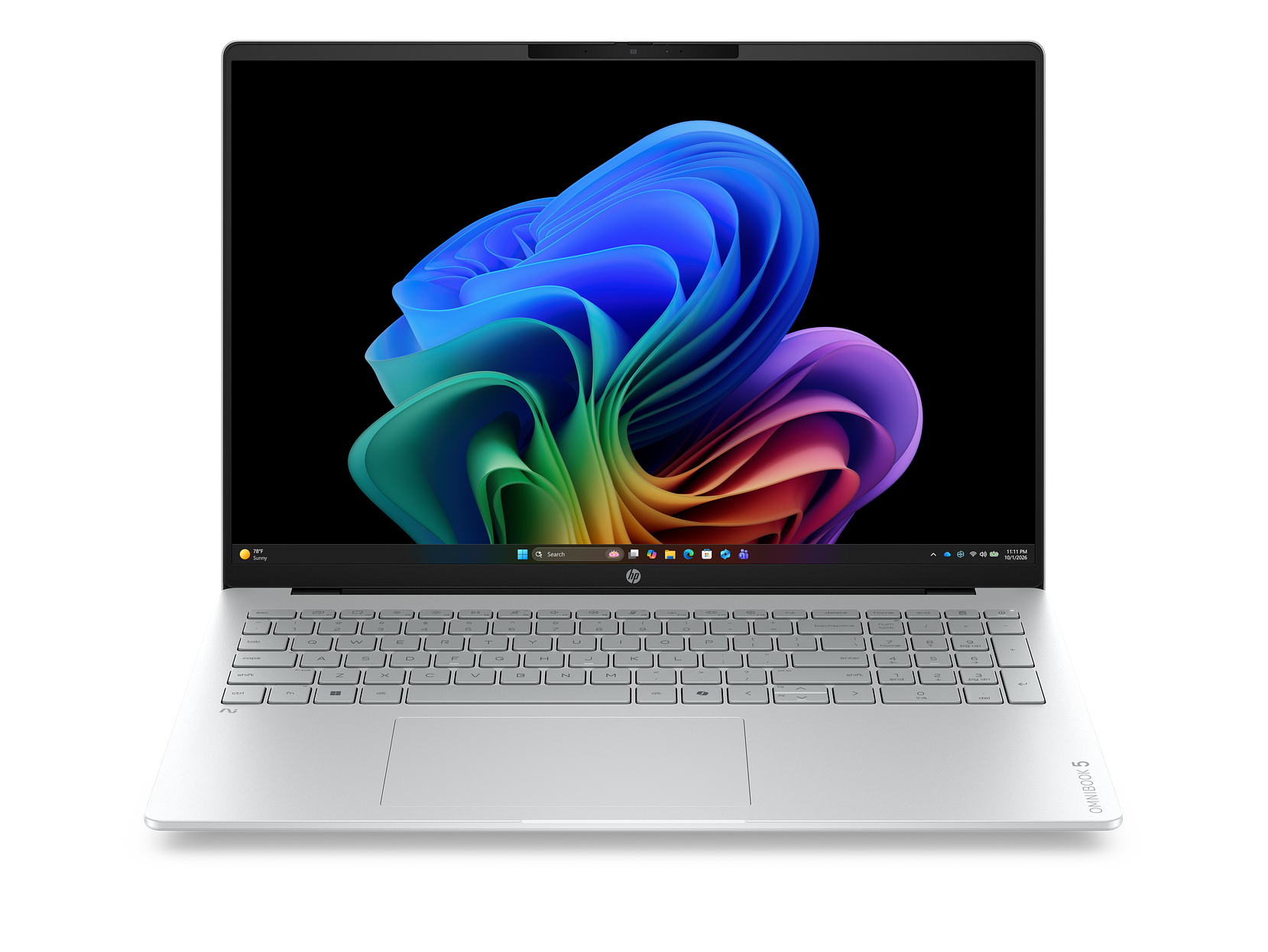 HP - OmniBook 5 Laptop Computer 16" 2K Intel Core Ultra 7 16 GB memory;512 GB SSD - Glacier silver aluminum