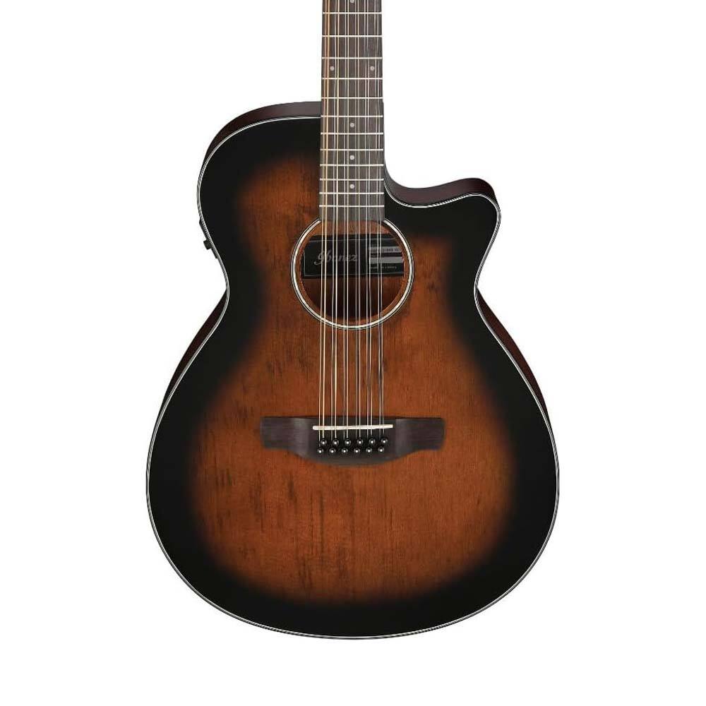 Back. Ibanez - Ibanez AEG 12-String Acoustic-Electric Guitar, Dark Violin Sunburst - Dark Violin Sunburst.