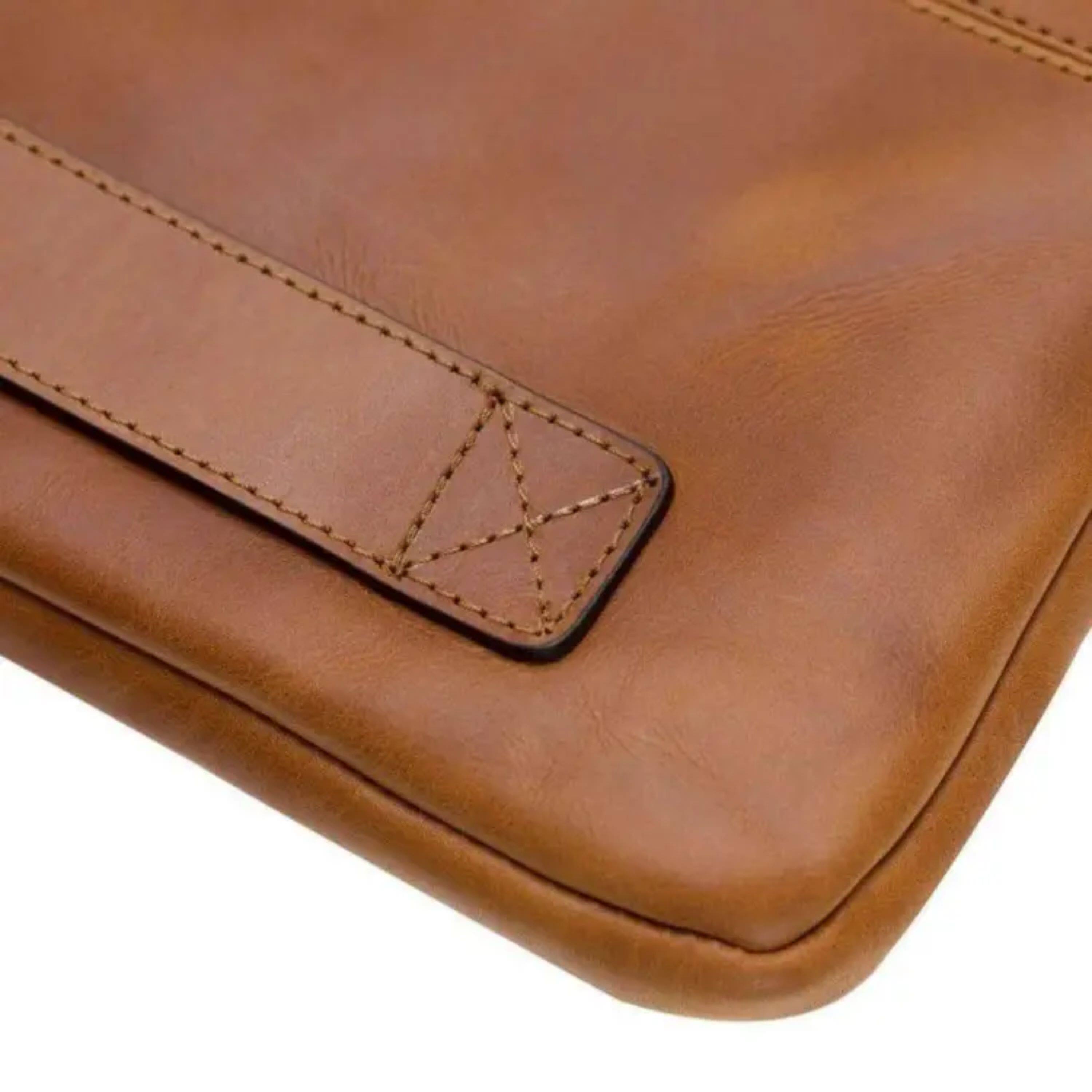 Alt View 1. Kitcheniva - 15" Leather Tablet Case Sleeve For iPad MacBook Tan - Tan.