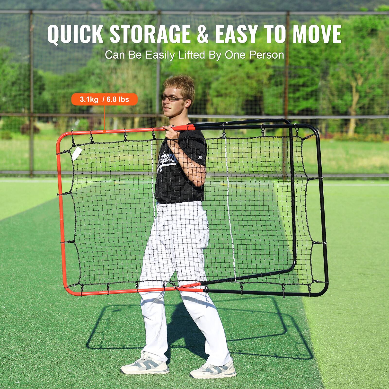QUICK STORAGE & EASY TO MOVE  
Can Be Easily Lifted By One Person  

3.1kg / 6.8 lbs