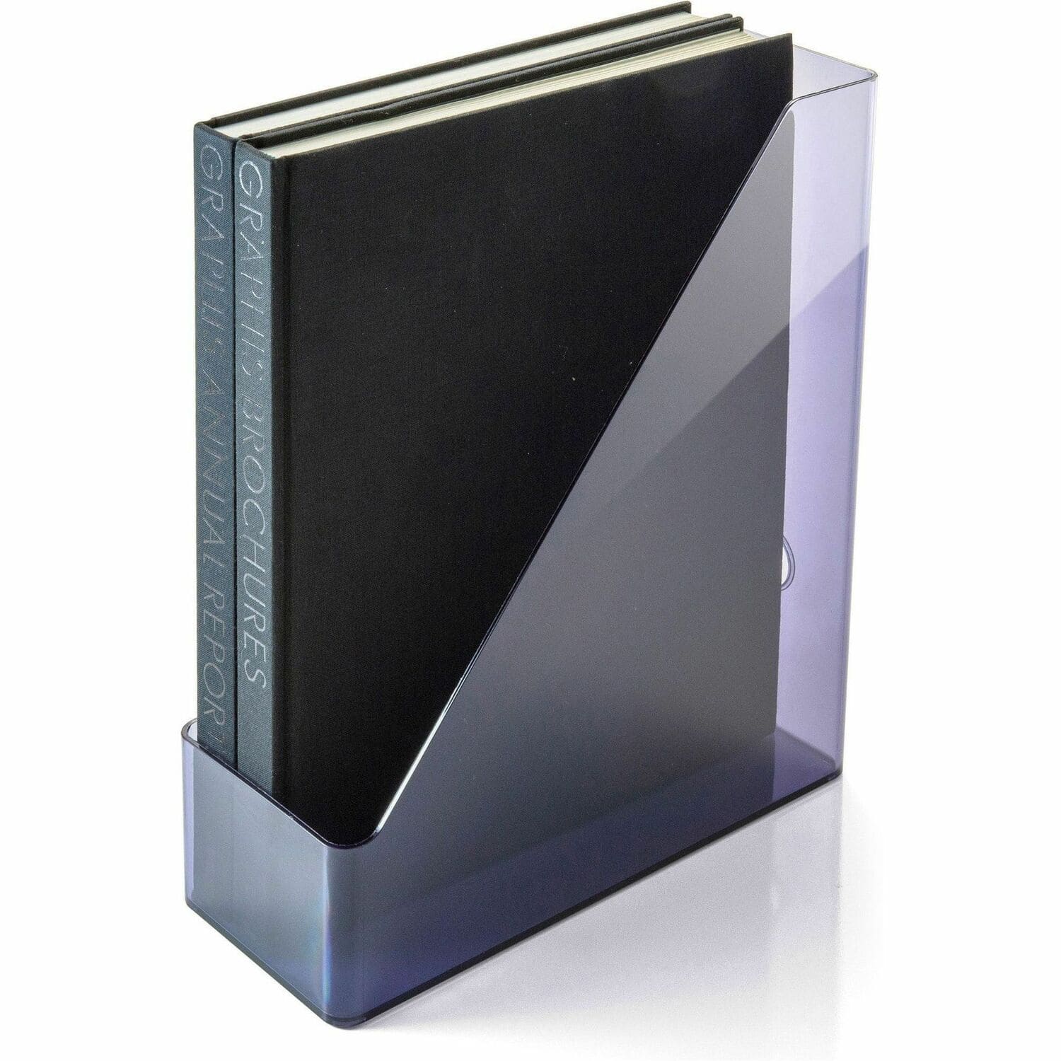 "Officemate - Literature/Magazine Holder Vertical 12.2"" x 10.3"" x 4.3"" Plastic Sturdy Durable Reusable - Translucent Gray" price history on PriceWatchPro