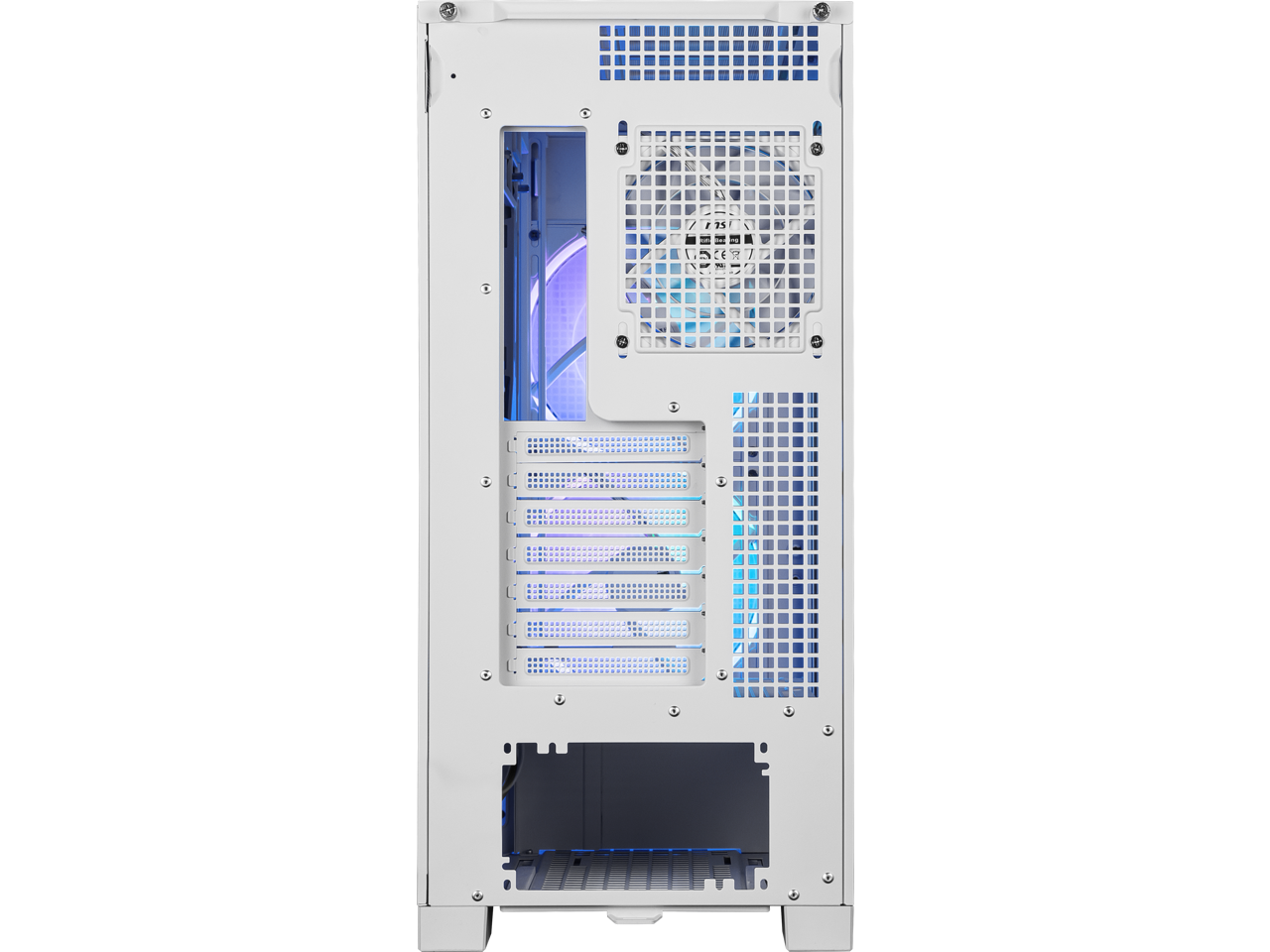 Alt View 4. MSI - MSI MPG Velox 300R Airflow PZ / White - Mid-tower - White - 6 x Bay - 2 x 160mm, 1 x 120mm Fan(s) Installed - EATX, ATX - White.