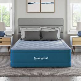 Beautyrest - 20" Sensair Air Mattress, Built-in Pump, Cooling Top, 750 lb Capacity - Gray/Blue