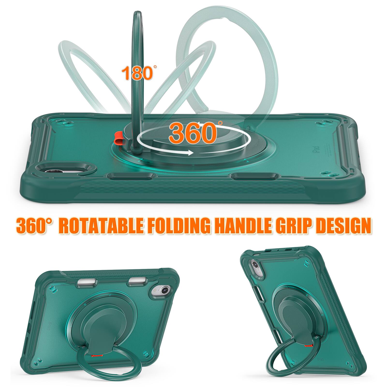180° 360° Pad 360° ROTATABLE FOLDING HANDLE GRIP DESIGN