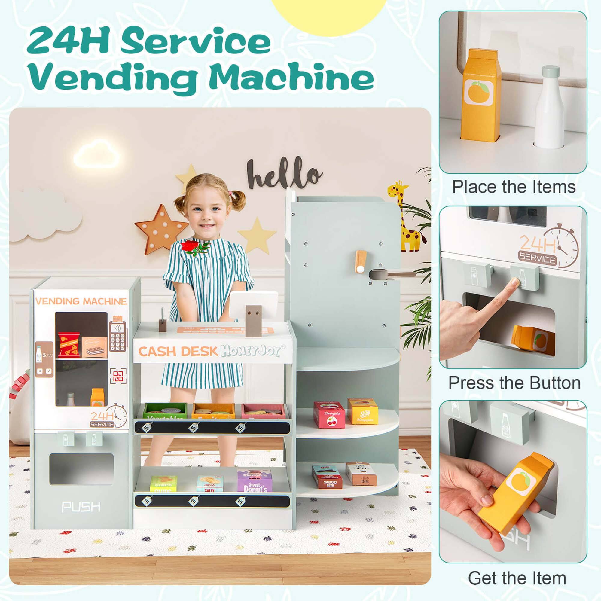 24H Service Vending Machine

Place the Items

Press the Button

Get the Item