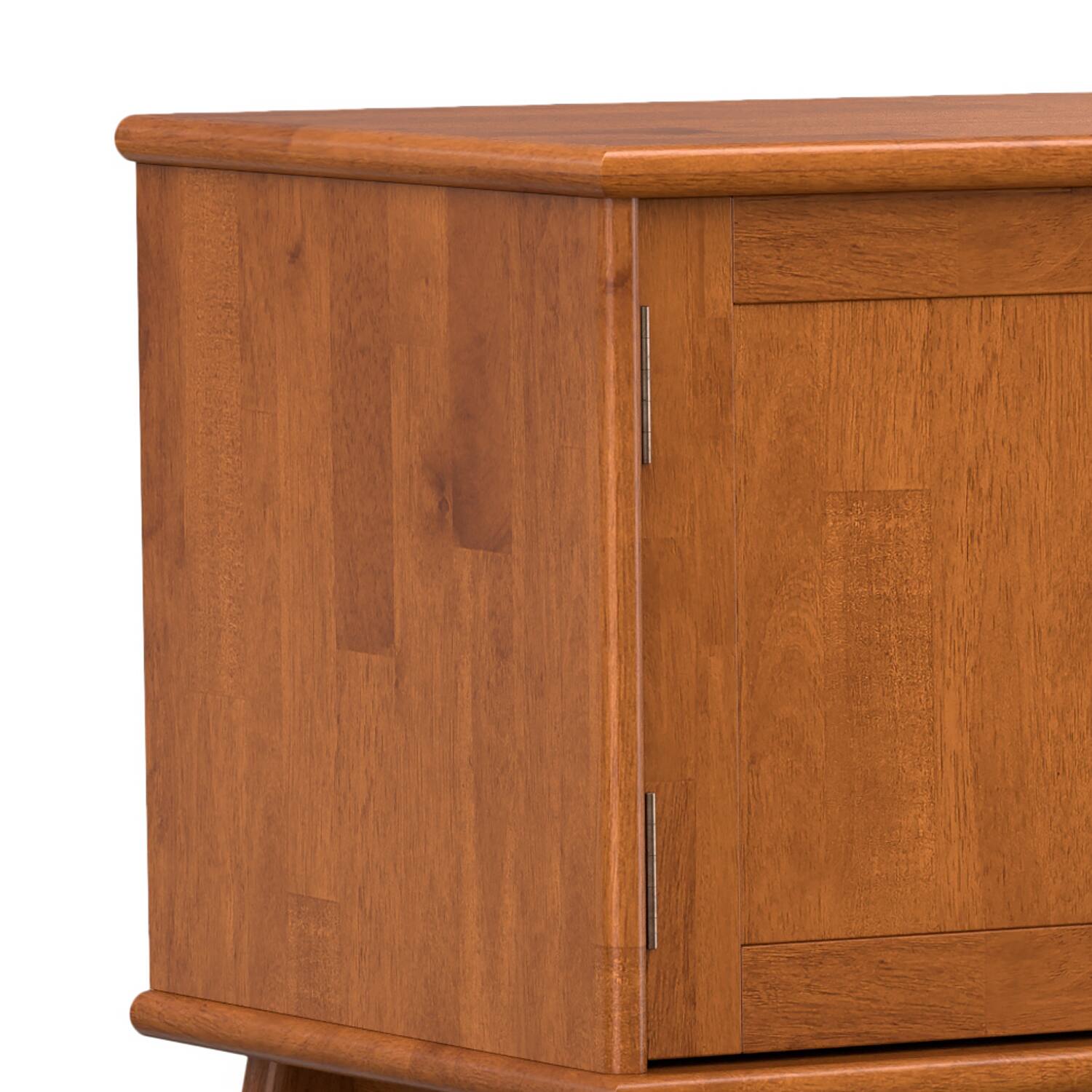 Left. Simpli Home - Draper SOLID HARDWOOD Mid Century 72 inch TV Stand in Teak Brown For TVs up to 80 inches - Teak Brown.