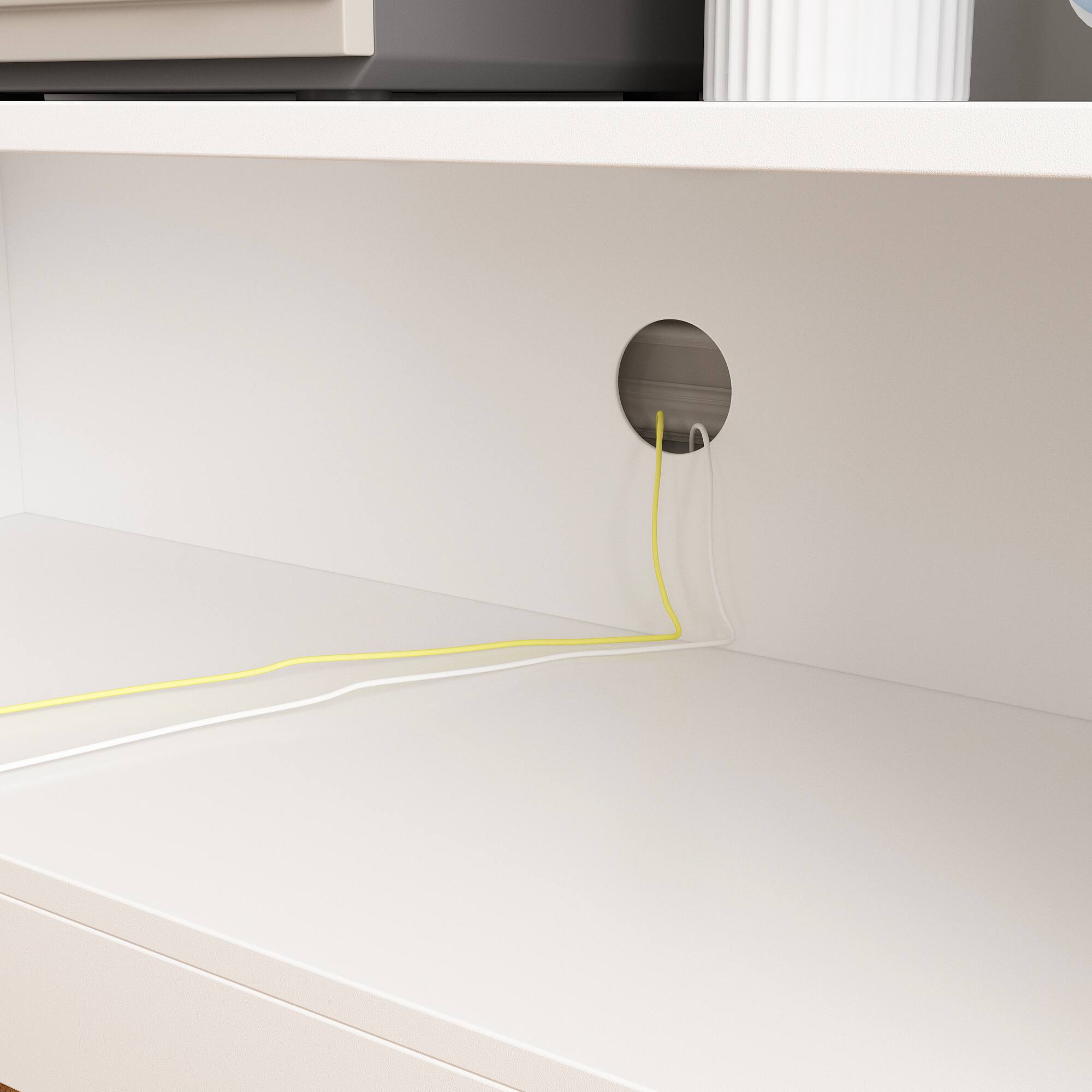 Alt View 6. Famapy - Famapy Enclosed Entertainment Center, Cable - Managed TV Stand for 60 - Inch TVs - White.