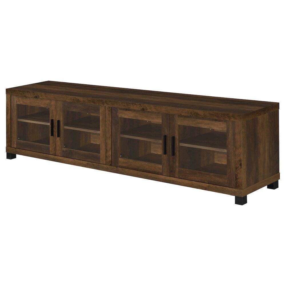 Alt View 4. FurniFact - Spacious 79-Inch TV Table – Long TV Stand for Living Room, Green - Brown.