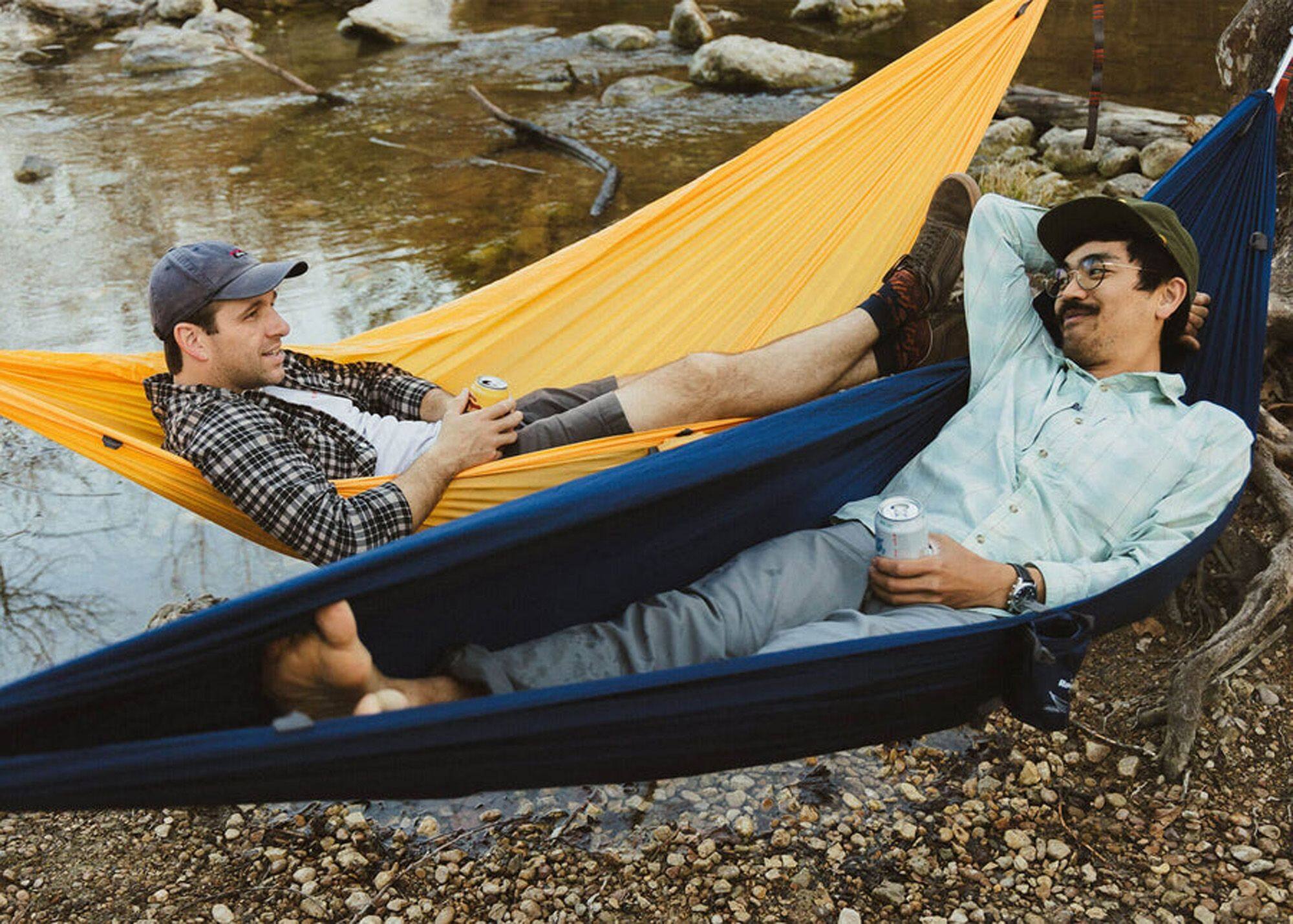 Angle. Kammok - Kammok Roo Single Camping Hammock - Midnight Blue.