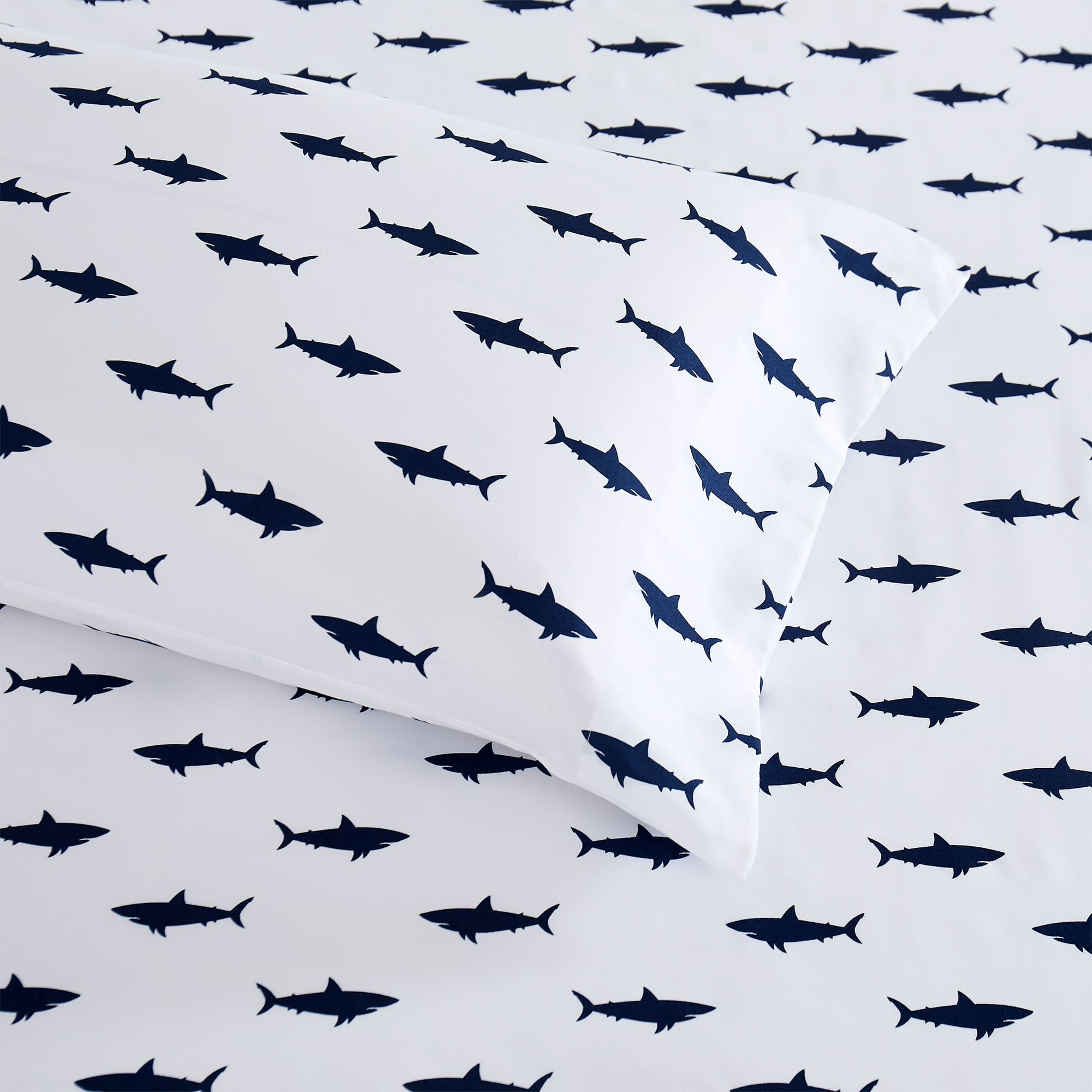 Sweet Home Collection - Kids' Printed Classic & Bright Ultra Soft Microfiber Sheet Sets - Full - Sharks