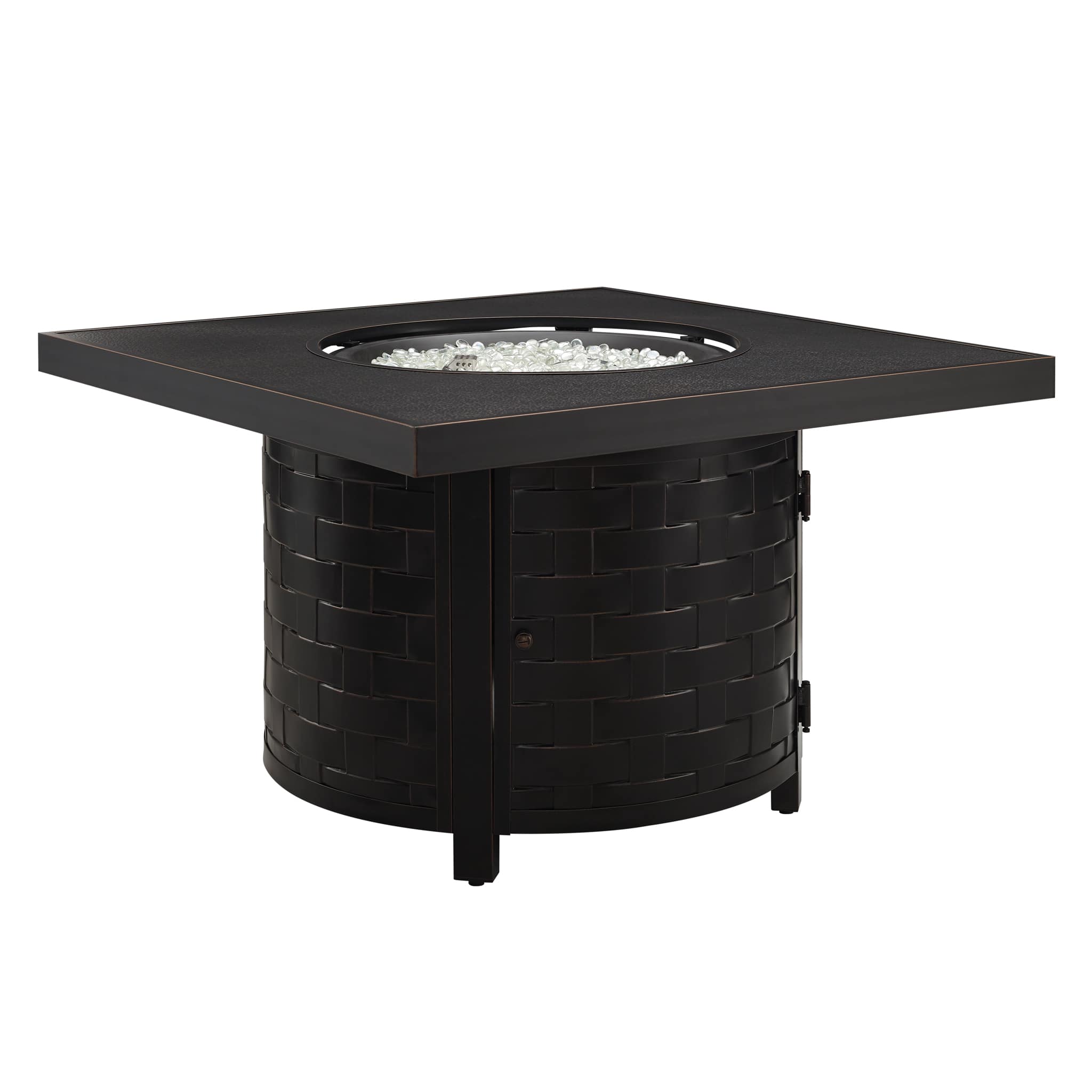 Fire Sense - Henley Square Aluminum LPG/NG Fire Pit - Antique Bronze