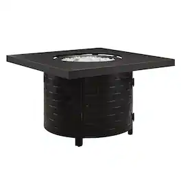 Fire Sense - Henley Square Aluminum LPG/NG Fire Pit - Antique Bronze