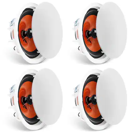Front. Glintex - 4PCS 8 Inch In Ceiling Speakers 100W Flush Mount In Wall Speaker System 8Ω 89dB for Home Kitchen Living Room Use.