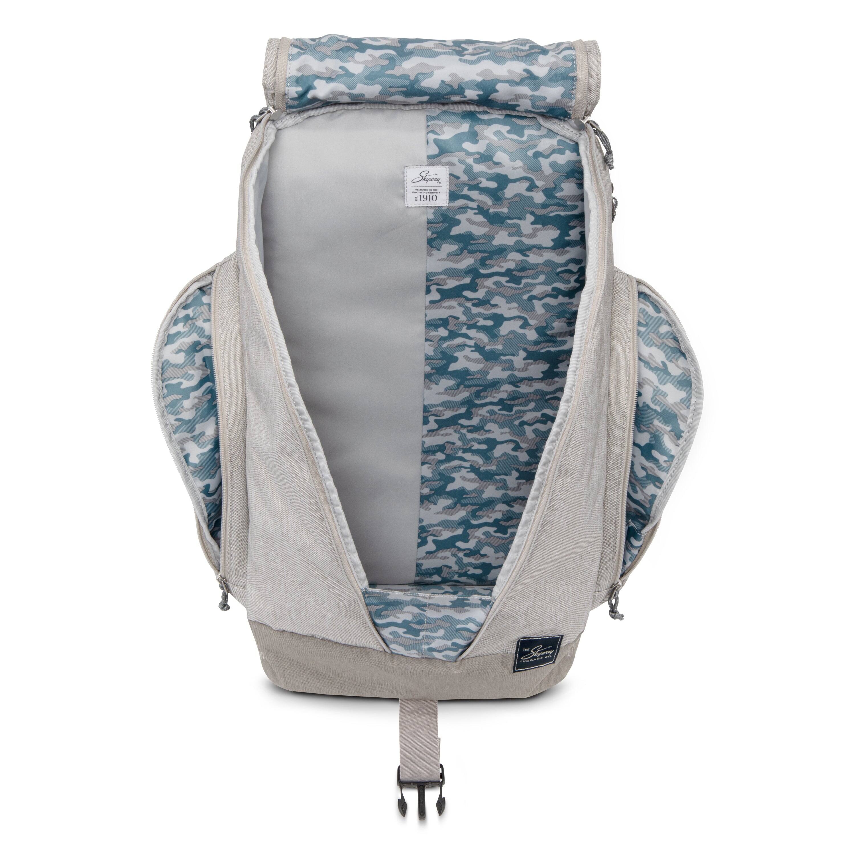 Left. Skyway - Rainier Softside 43L Weekender Backpack, Zion Gray - Zion Gray.